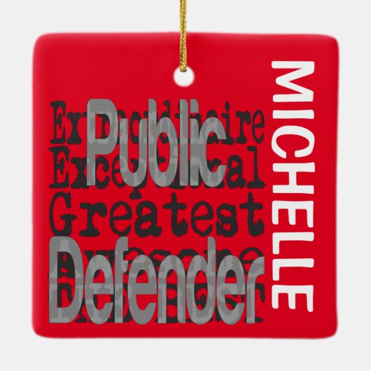 Public Defender Extraordinaire CUSTOM Keramisch Ornament (Achterkant)