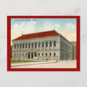 Public Library, Boston 1911 Briefkaart (Voorkant)