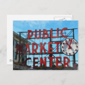 Public Market Centre in Seattle Washington Briefkaart (Voorkant / Achterkant)
