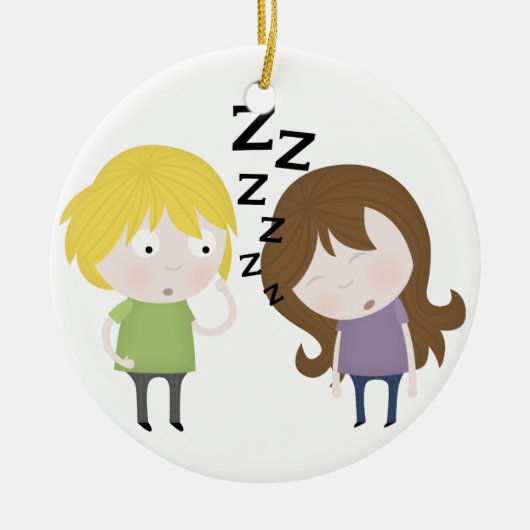 Public Narcolepsy Keramisch Ornament (Voorkant)