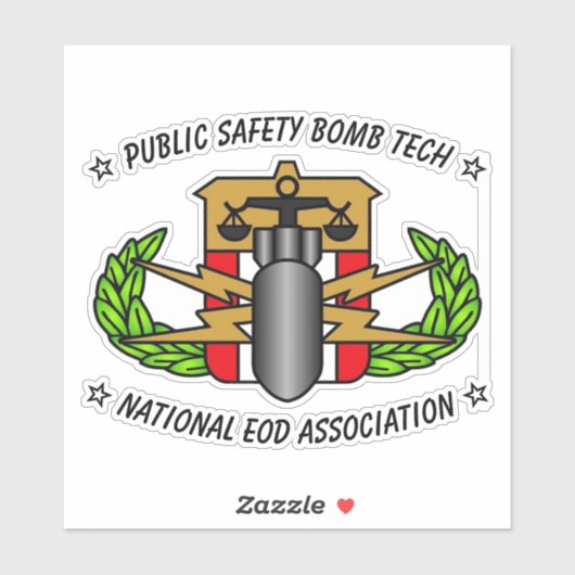 PUBLIC SAFETY BOMB TECH STICKER (Feuille)