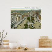 Public Square, Watertown NY 1928  Poster (Keuken)