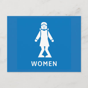Public Toilet Women, Sign, California, VS Briefkaart