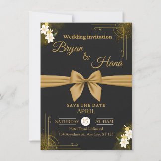 Public Wedding Invitation – Elegant Minimal Design Kaart