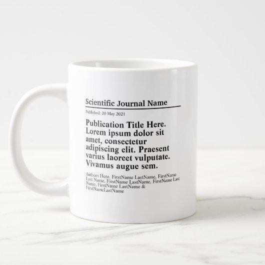 Publication personnalisée Jumbo 20oz Mug (Gauche)