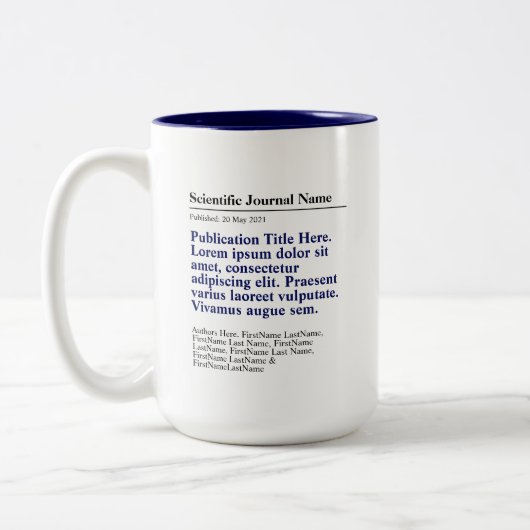 Publication personnalisée Mug à deux tons 15oz - B (Gauche)