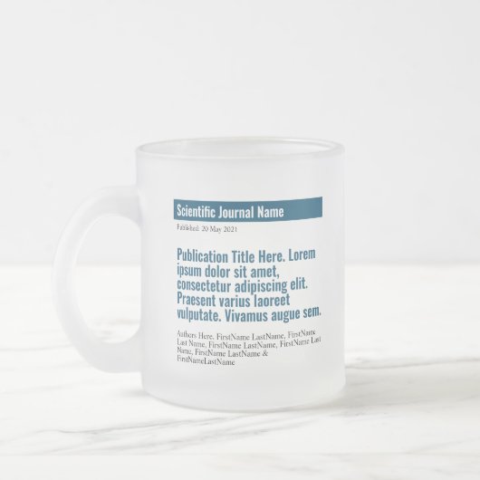 Publication personnalisée Mug de verre congelé - B (Gauche)