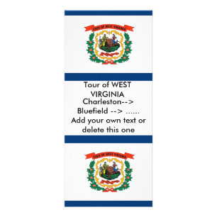 Publicitaire Carte à étagère avec drapeau de Virginie-Occidenta