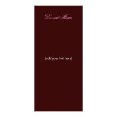 Publicitaire Carte brun chocolat de support de damassé du (Dos)