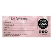 Publicitaire Carte cadeau de Saint Valentin Amour Red Hearts (Dos)