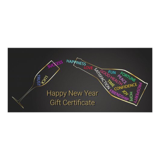 Publicitaire Carte cadeau Motivation couleur de la bouteille de (Devant)