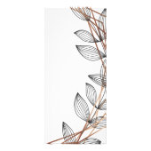 Publicitaire carte de grille de tarif cadre géométrique feuilla (Dos)