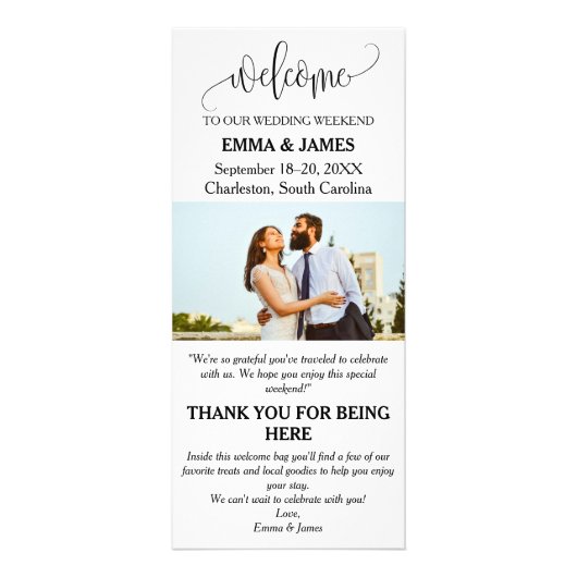 Publicitaire Carte de Présentation de Mariage de Destination (Devant)