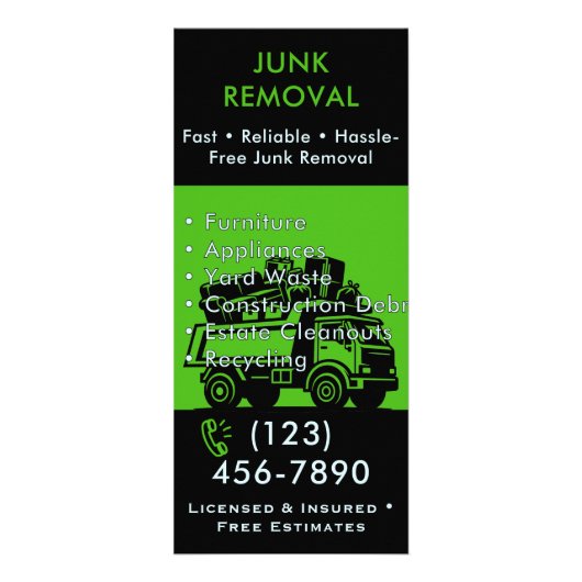 Publicitaire Carte de Présentation pour Enlèvement de Déchets - (Devant)