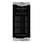 Publicitaire carte de prix de parties scintillant argent mousse (Devant)