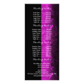 Publicitaire Carte de prix du salon de coiffure pourpre tendanc (Dos)