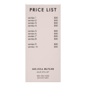 Publicitaire Carte de prix minimaliste en rack beige (Devant)