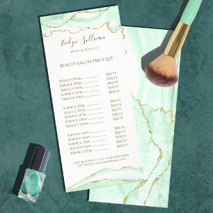 Publicitaire Carte de prix porte carte verte Seafoam