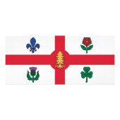 Publicitaire Carte de rack avec drapeau de Montréal, Canada (Dos)