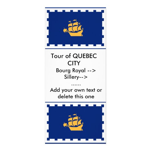 Publicitaire Carte de rack avec drapeau de Québec, Canada (Devant)