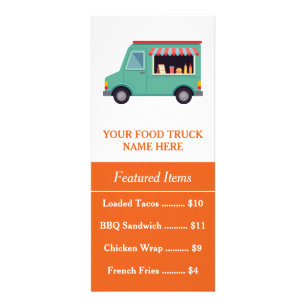 Publicitaire Carte de rack de camion de nourriture minimal Vo