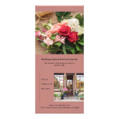 Publicitaire Carte de rack de commercialisation florale (Dos)