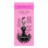 Publicitaire Carte de rack de la diva de mode rose (Dos)