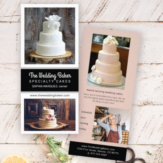 Publicitaire Carte de rack de marketing créatif noir et blanc