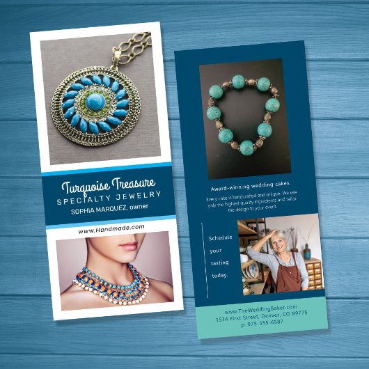 Publicitaire Carte de rack marketing créative Blues