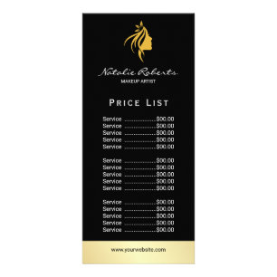 Publicitaire Carte de rack pour maquilleurs minimaliste