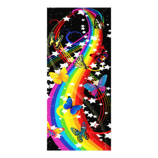 Publicitaire Carte de support d'arc-en-ciel de papillon