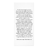 Publicitaire Carte de support de Daintree (Dos)