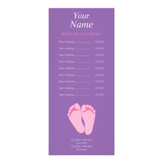 Publicitaire Carte de support de Reflexologist (Devant)