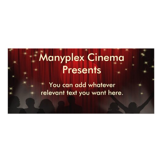 Publicitaire Carte de support de salle de cinéma (Devant)