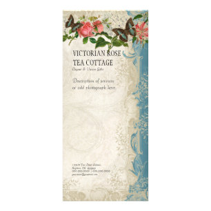 Publicitaire Carte de tarif affaires - Style baroque Rose Vinta