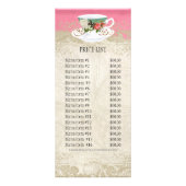 Publicitaire Carte de tarif affaires - Style baroque Rose Vinta (Dos)