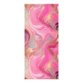 Publicitaire Carte de tarif de services Marbre Rose et Or (Dos)