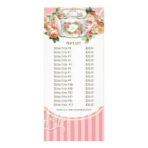 Publicitaire Carte de taux d'affaires - Baroque Rose anglais Fl