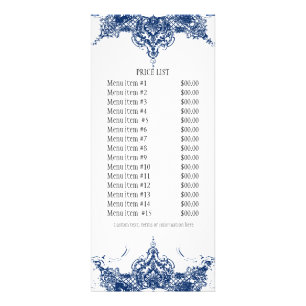 Publicitaire Carte de taux d'affaires - Toile Damask Swirl Flor