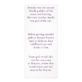 Publicitaire Carte d'information Artemis (Dos)