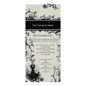 Publicitaire Carte en rack à rayures noir et blanc (Dos)