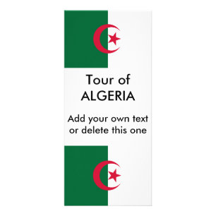 Publicitaire Carte en rack avec Drapeau d'Algérie