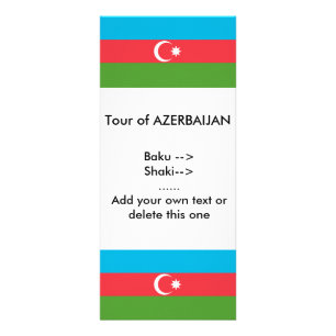 Publicitaire Carte en rack avec Drapeau d'Azerbaïdjan