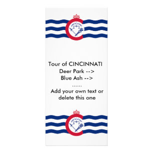 Publicitaire Carte en rack avec Drapeau de Cincinnati, U.S.A.