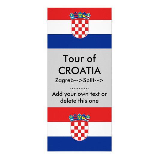 Publicitaire Carte en rack avec drapeau de Croatie (Devant)