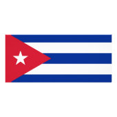 Publicitaire Carte en rack avec drapeau de Cuba (Dos)