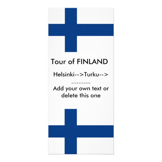 Publicitaire Carte en rack avec drapeau de Finlande (Devant)
