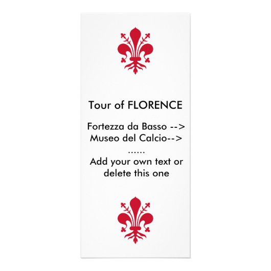 Publicitaire Carte en rack avec Drapeau de Florence, Italie (Devant)