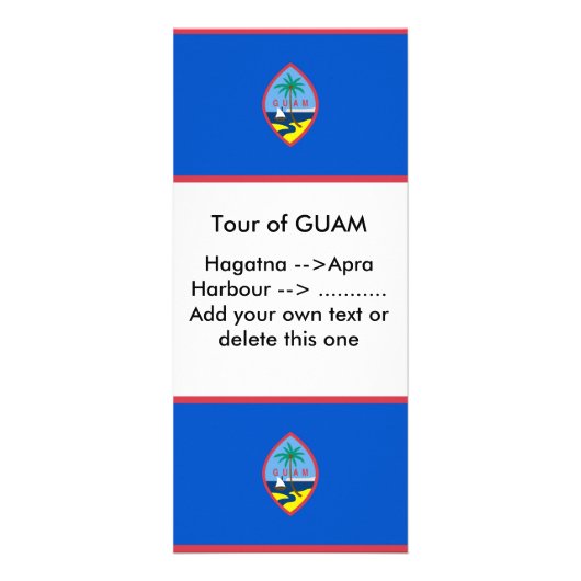 Publicitaire Carte en rack avec Drapeau de Guam, U.S.A. (Devant)