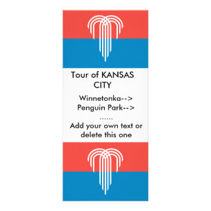 Publicitaire Carte en rack avec Drapeau de Kansas City, USA